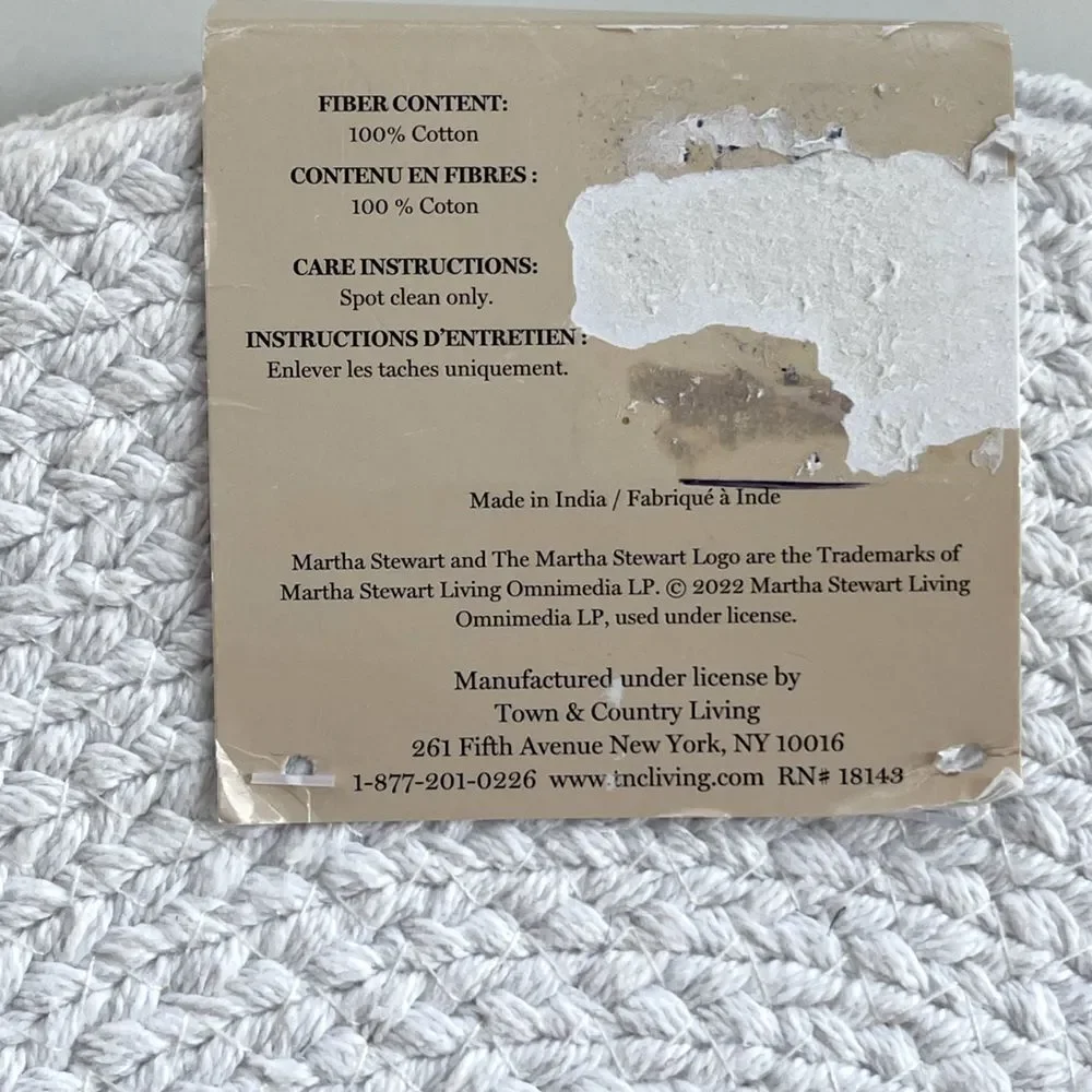 Martha Stewart Braided Pumpkins/Gourds Placemats Set of Four NWT
